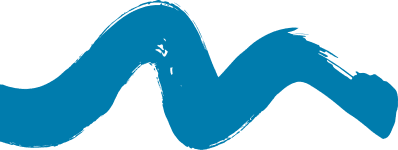 Decorative Blue wavy stroke on bottom left